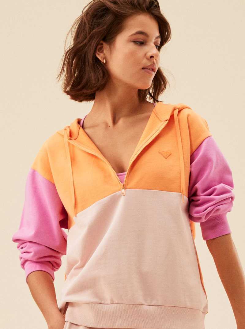 Chandails En Molleton Roxy Essential Energy Hoodie Femme Orange | 308719ZSR