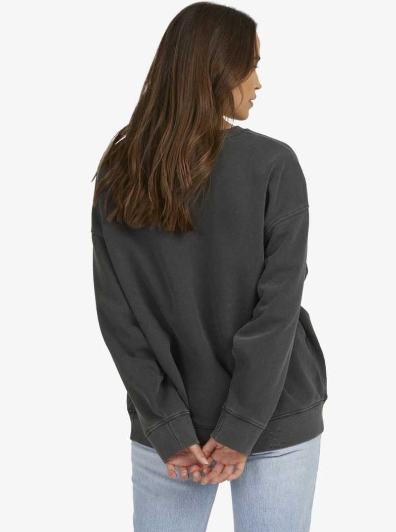 Chandails En Molleton Roxy Into The Night Femme Grise Foncé | 893705KYX