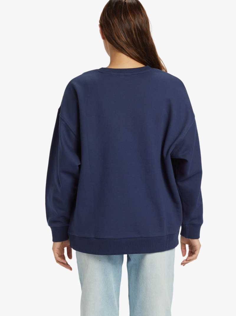 Chandails En Molleton Roxy Morning Hike Femme Indigo | 347612SJP