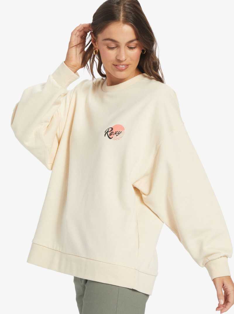 Chandails En Molleton Roxy Morning Hike Crewneck Boyfriend Femme | 764513UAR