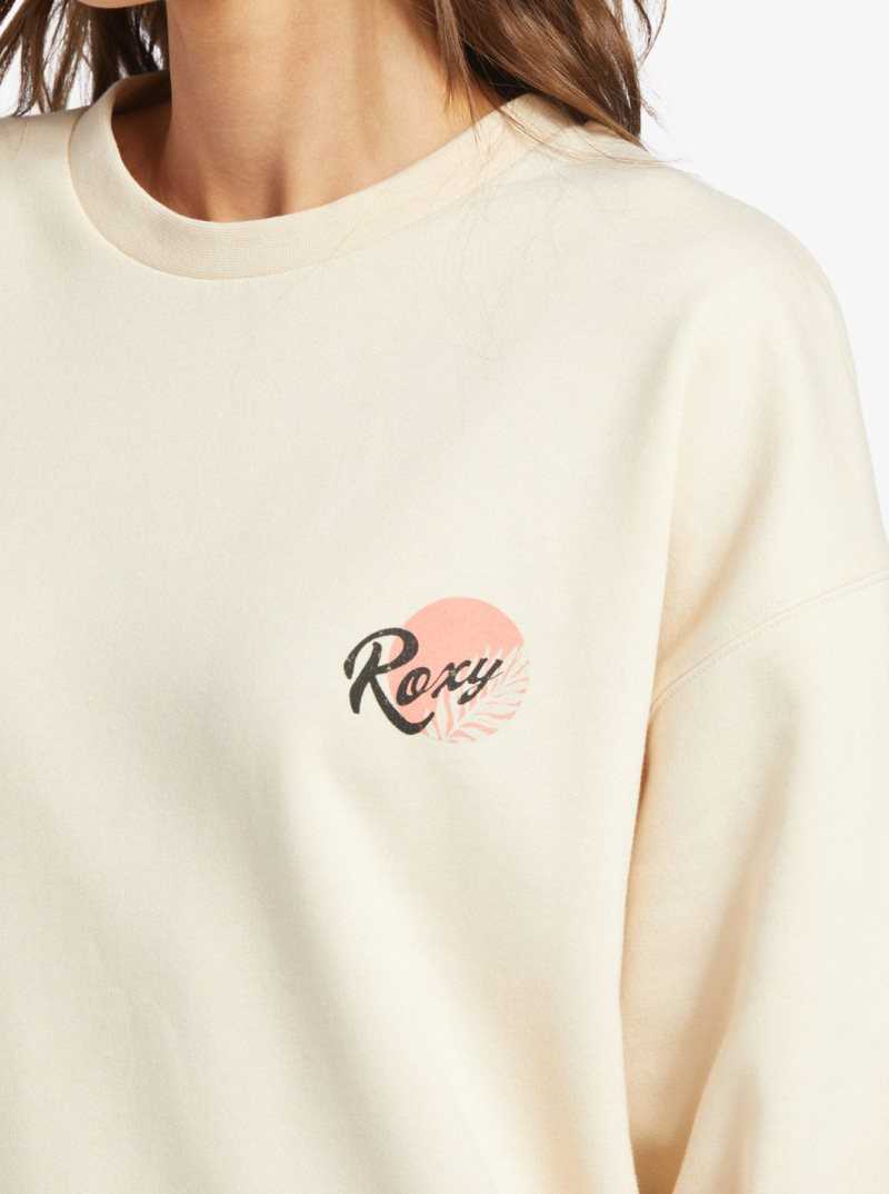 Chandails En Molleton Roxy Morning Hike Crewneck Boyfriend Femme | 764513UAR