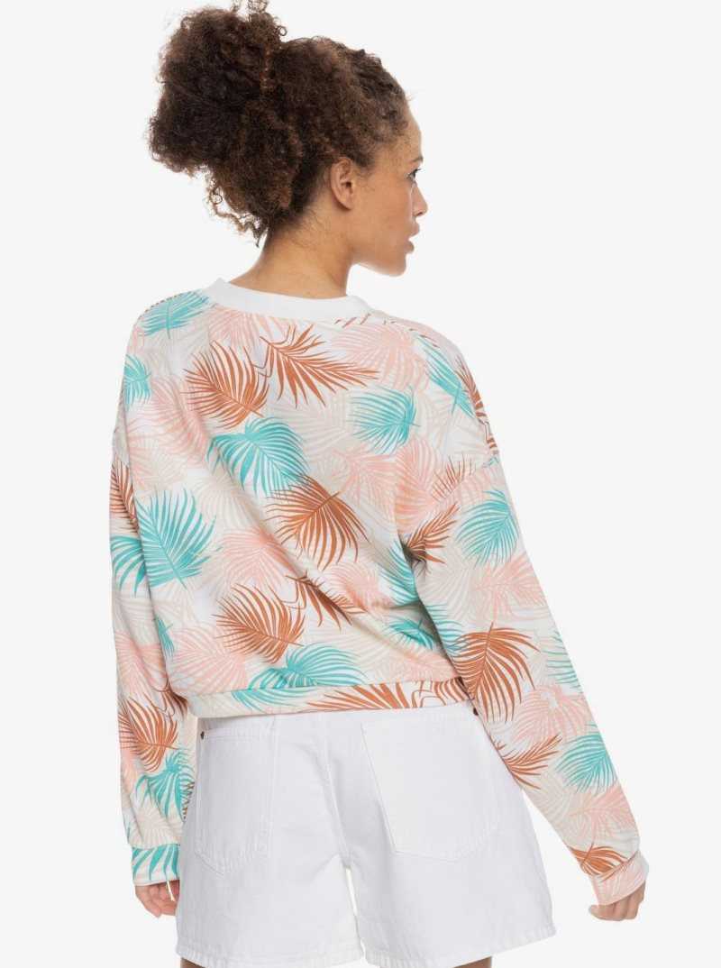 Chandails En Molleton Roxy Off To The Beach Femme Blanche | 534917ZCL