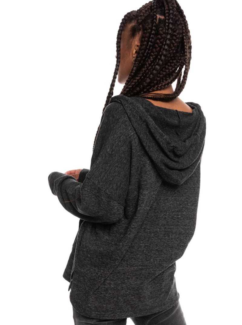 Chandails En Molleton Roxy Paddle Out Hoodie Femme Grise Foncé | 814905JEH
