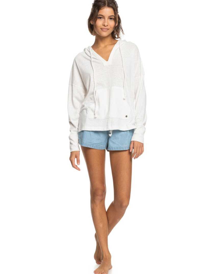 Chandails En Molleton Roxy Paddle Out Knit Femme Blanche | 853926KFO