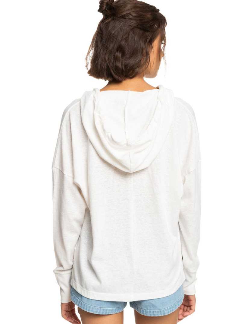 Chandails En Molleton Roxy Paddle Out Knit Femme Blanche | 853926KFO