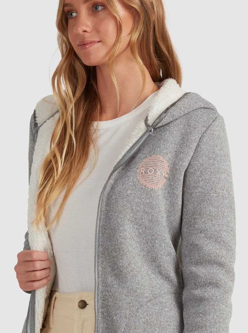 Chandails En Molleton Roxy Petal Fever Zip Up Hoodie Femme Noir | 941036CGU