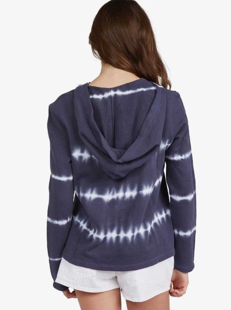Chandails En Molleton Roxy Surfing Days Poncho Hoodie Femme Indigo | 638245IQT
