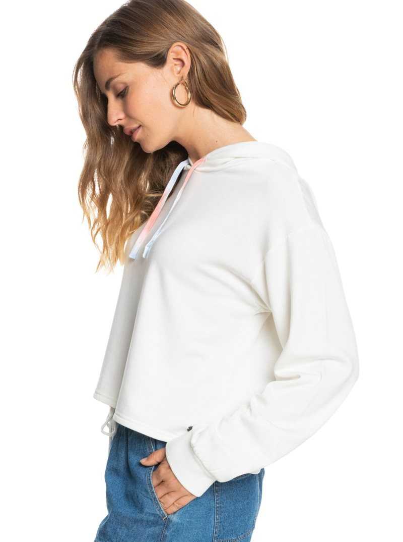 Chandails En Molleton Roxy Surfing Starlight Hoodie Femme Blanche | 358062JFC