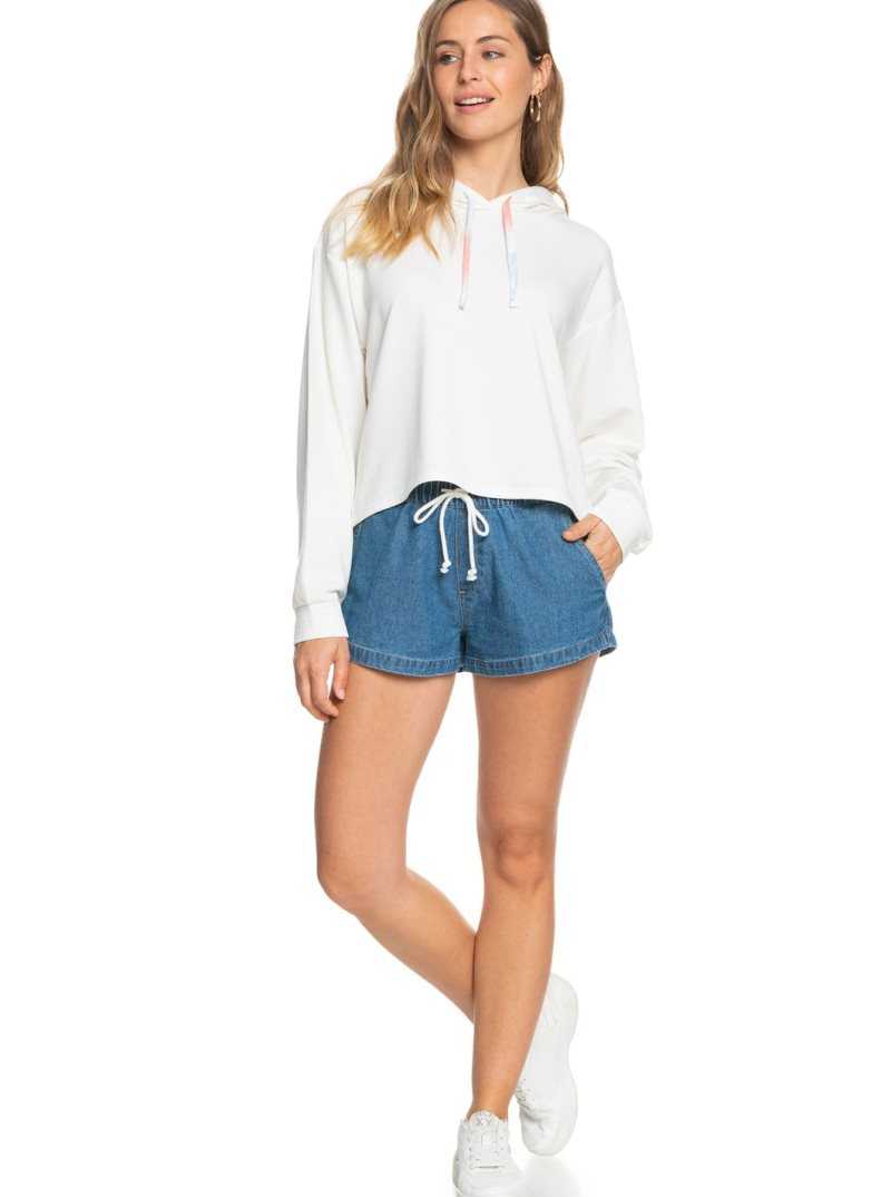 Chandails En Molleton Roxy Surfing Starlight Hoodie Femme Blanche | 358062JFC