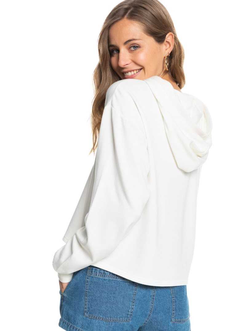 Chandails En Molleton Roxy Surfing Starlight Hoodie Femme Blanche | 358062JFC