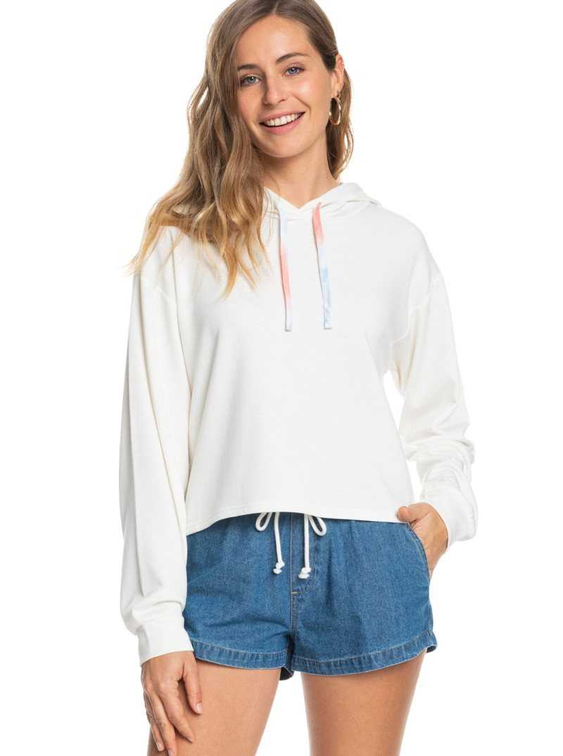 Chandails En Molleton Roxy Surfing Starlight Hoodie Femme Blanche | 358062JFC