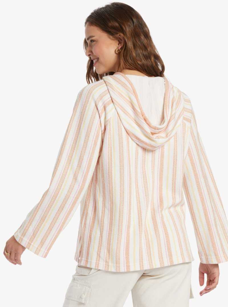 Chandails En Molleton Roxy Wild And Free Poncho Style Hoodie Femme Stripes | 134590EWA