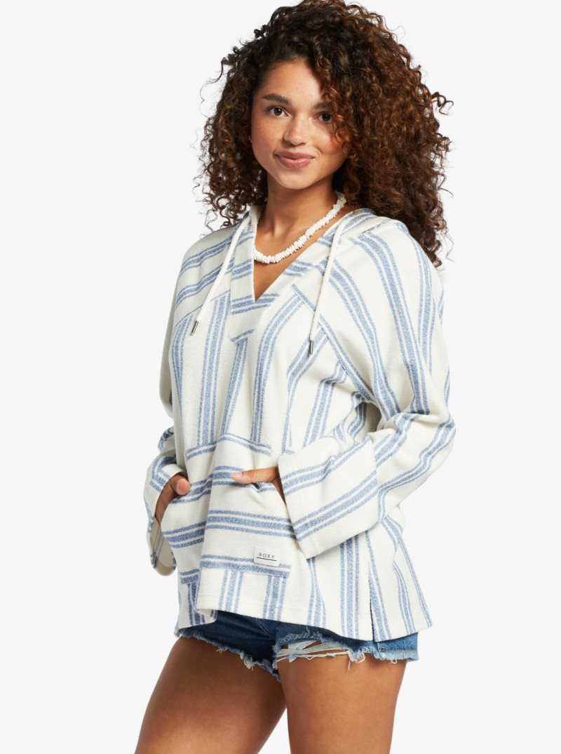 Chandails En Molleton Roxy Wild And Free Poncho Style Hoodie Femme Stripes | 926417QIH
