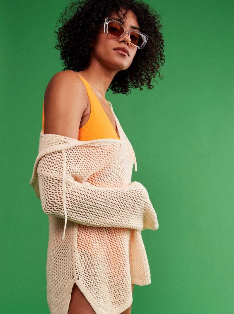 Chandails Roxy After Beach Break Poncho Hoodie Femme | 741928VUC