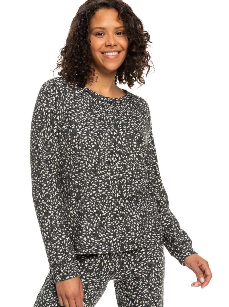 Chandails Roxy Anchors Away Printed Rib Long Sleeve Top Femme | 739418PYL