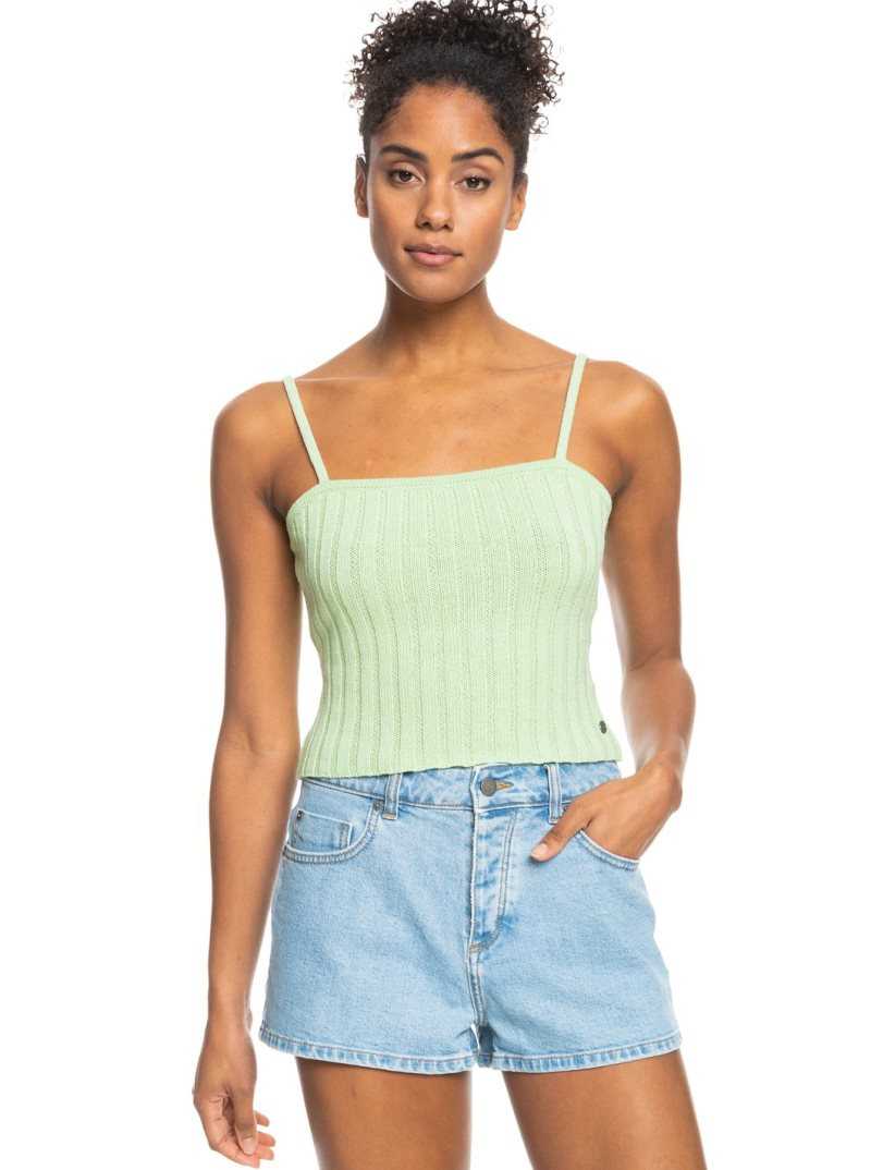 Chandails Roxy Dream Sign Knit Tube Top Femme Vert | 187302SGA