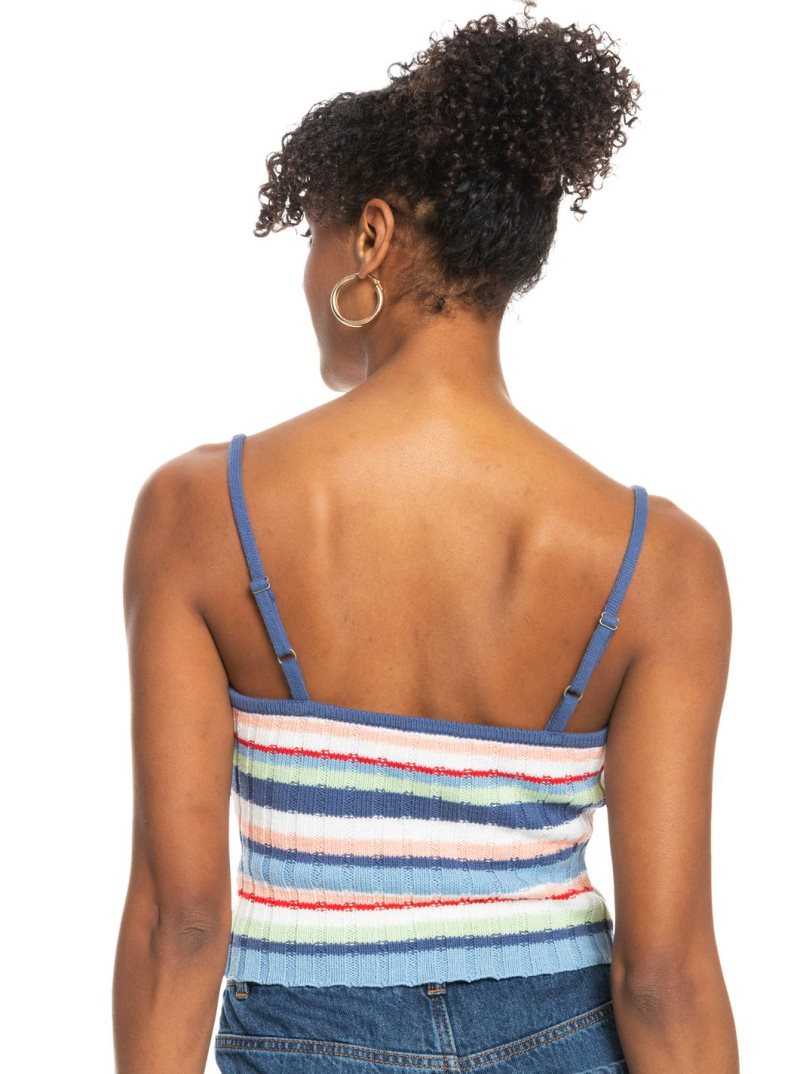 Chandails Roxy Dream Sign Stripe Knit Tube Top Femme Blanche | 247319ANI