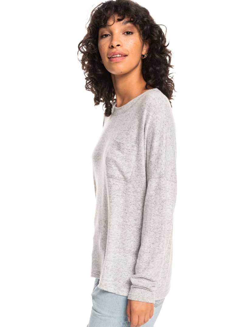 Chandails Roxy Décontractées Vibe Long Sleeve Pocket T-Shirt Femme | 301426NYT