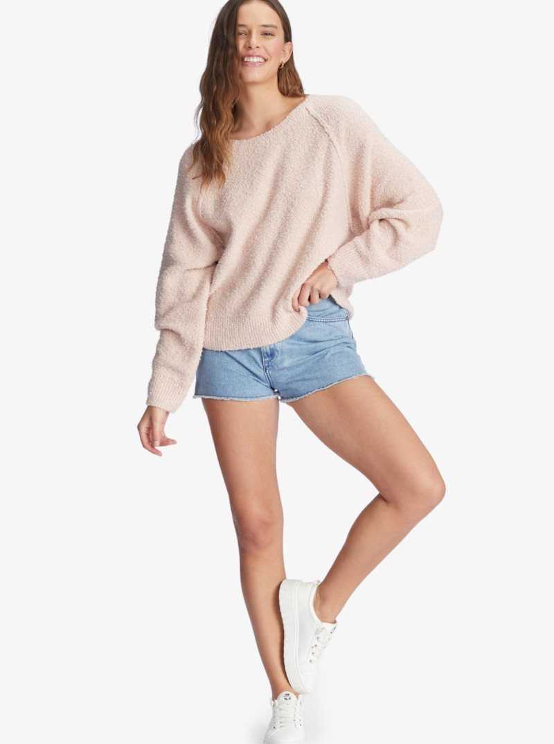Chandails Roxy Early Morning Crew Neck Pull Femme Corail | 158027EGQ