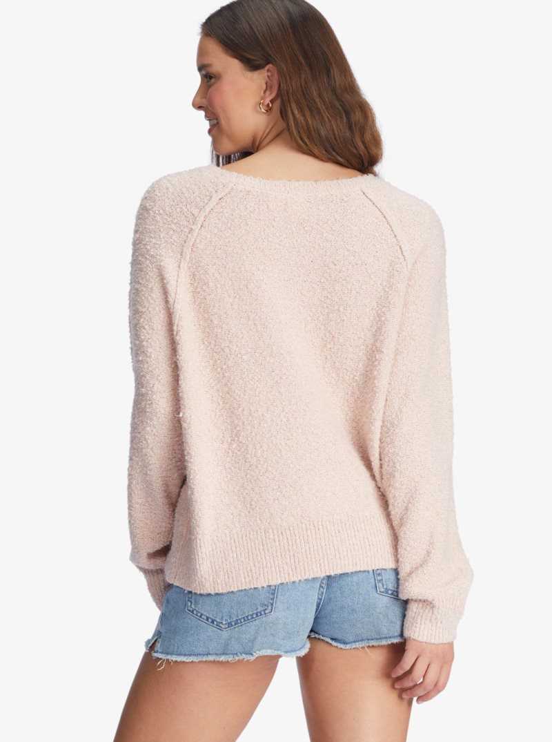 Chandails Roxy Early Morning Crew Neck Pull Femme Corail | 158027EGQ