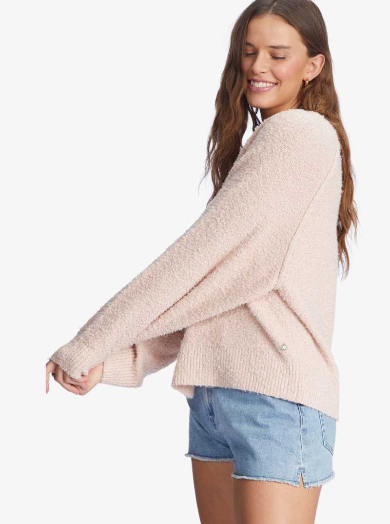 Chandails Roxy Early Morning Crew Neck Pull Femme Corail | 158027EGQ