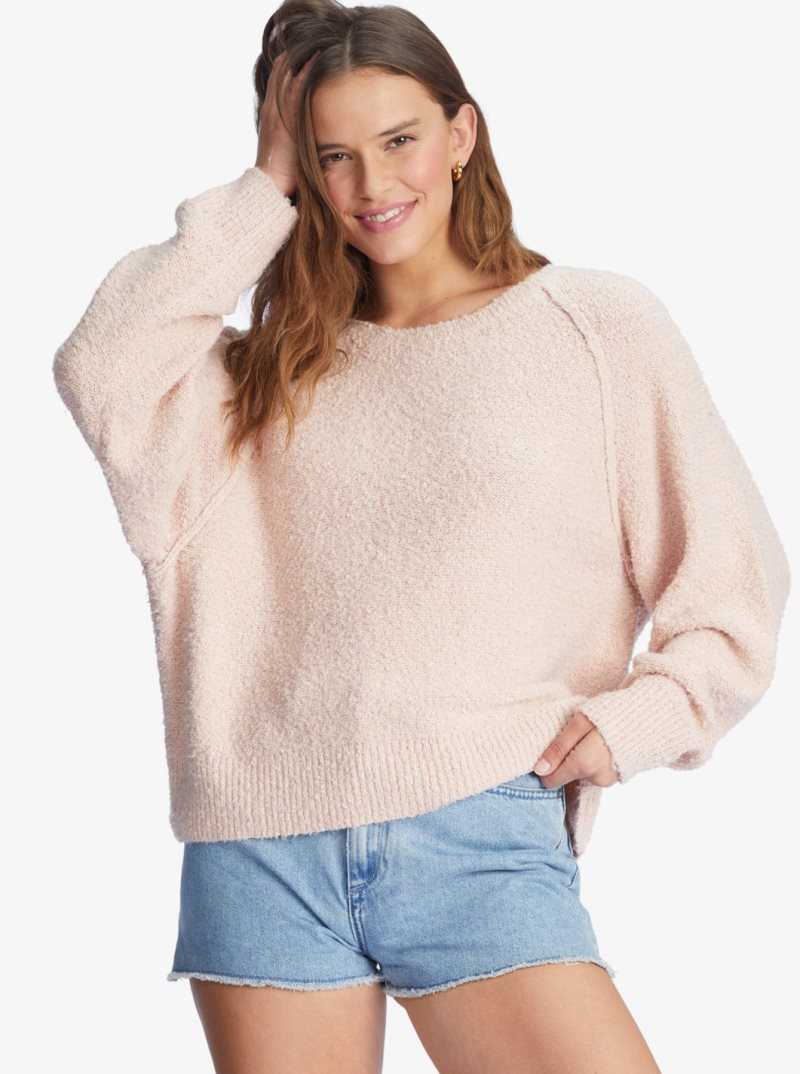 Chandails Roxy Early Morning Crew Neck Pull Femme Corail | 158027EGQ