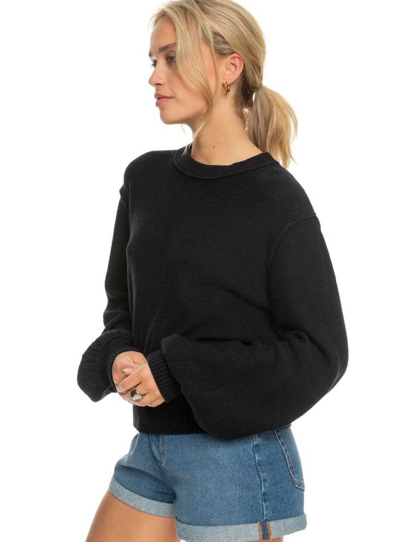 Chandails Roxy Loft Music Pullover Sweatshirt Femme Grise Foncé | 234015BTM