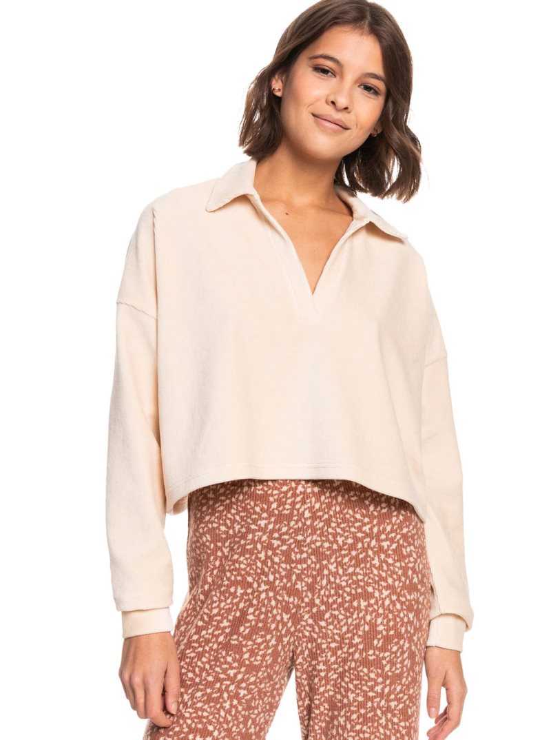 Chandails Roxy On The Route Again Long Sleeve V-Neck Top Femme | 485731LAY