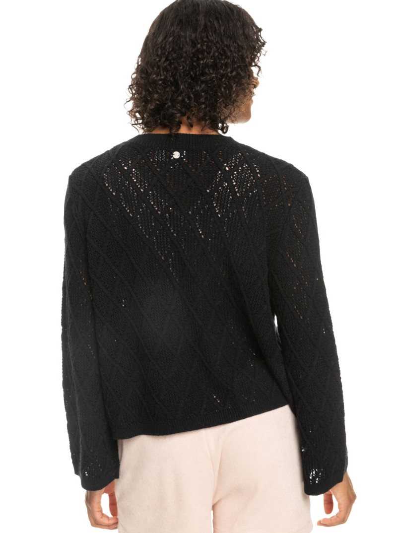 Chandails Roxy Paper Hearts Crew Neck Pull Femme Grise Foncé | 109654SIQ