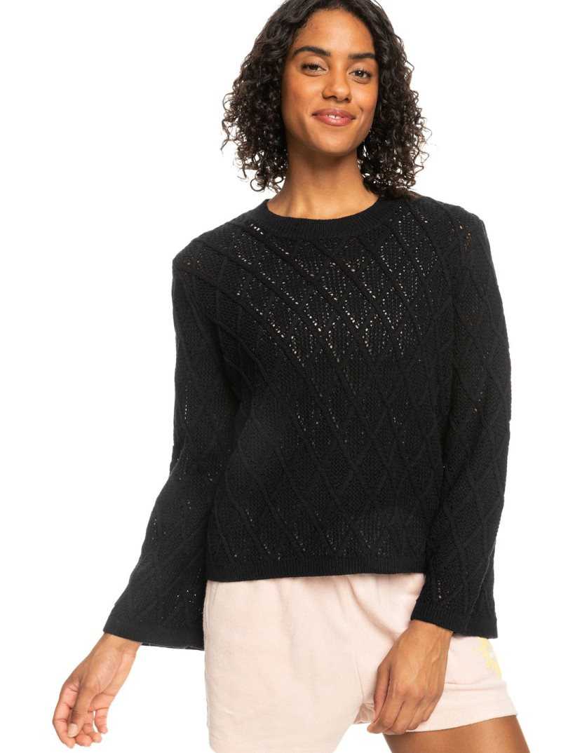 Chandails Roxy Paper Hearts Crew Neck Pull Femme Grise Foncé | 109654SIQ