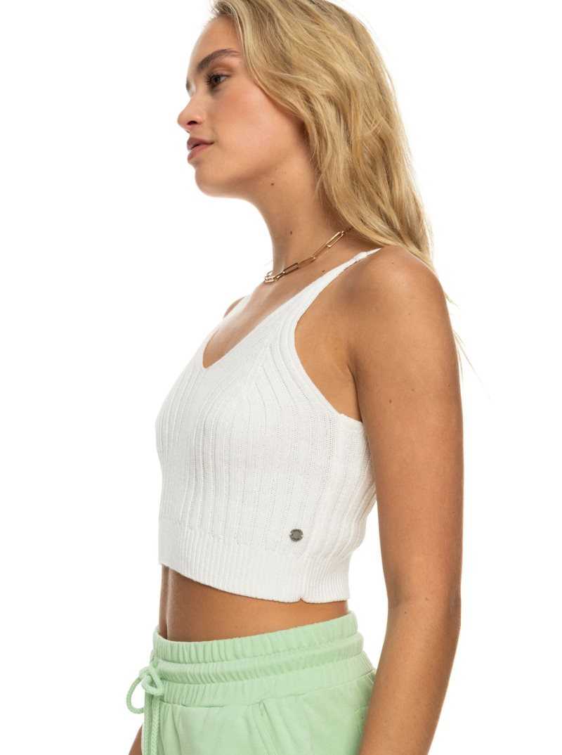 Chandails Roxy Promise Me Lanières Pull Top Femme Blanche | 892645TNF