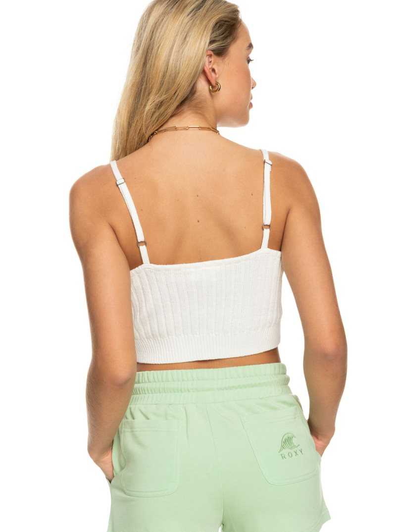 Chandails Roxy Promise Me Lanières Pull Top Femme Blanche | 892645TNF
