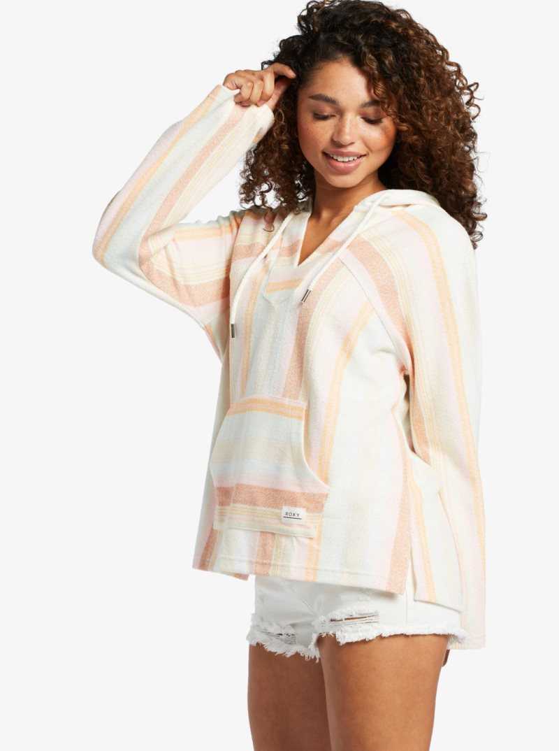 Chandails Roxy Wild And Free Poncho Style Hoodie Femme Stripes | 861920WJY