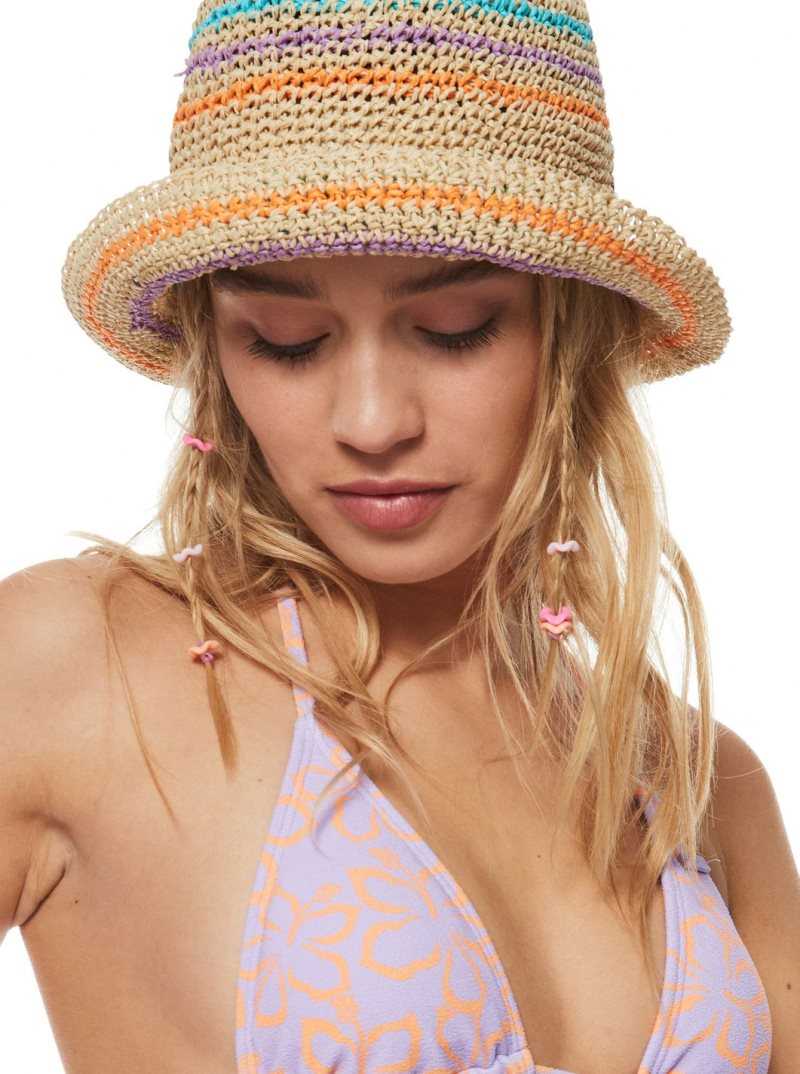 Chapeaux Roxy Barrier Reef Bucket Femme Beige | 059417HJW