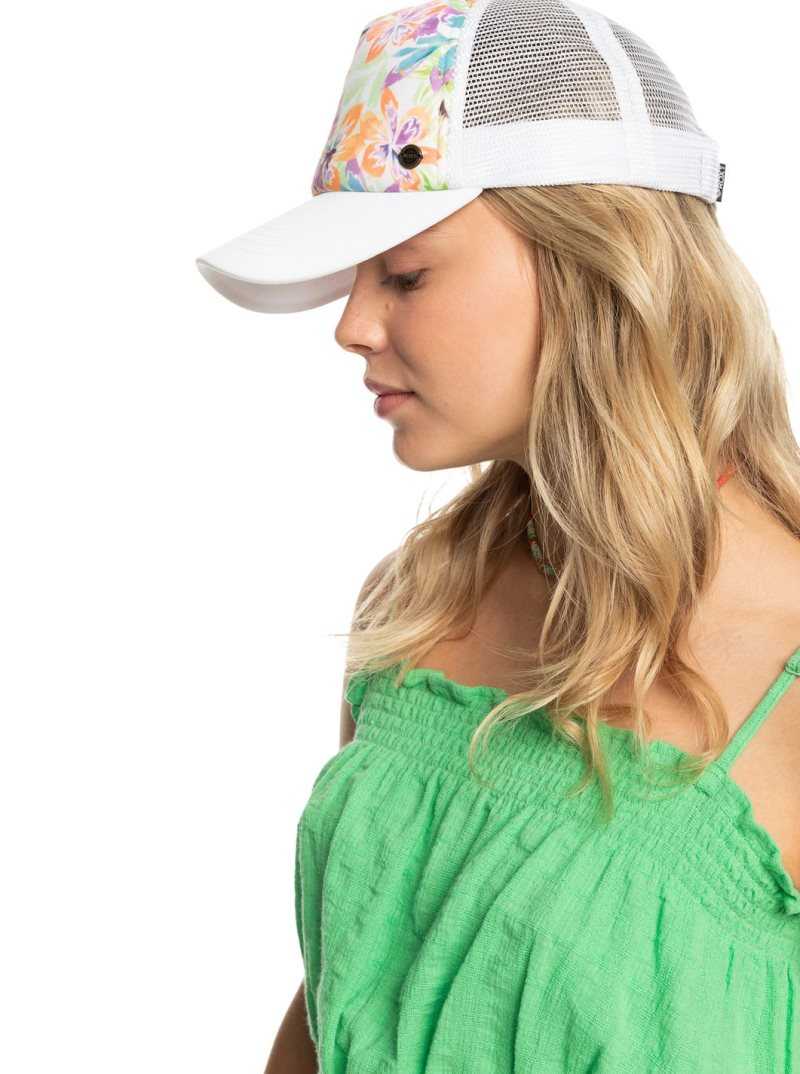Chapeaux Roxy Beautiful Morning Trucker Femme Blanche | 159082UTV