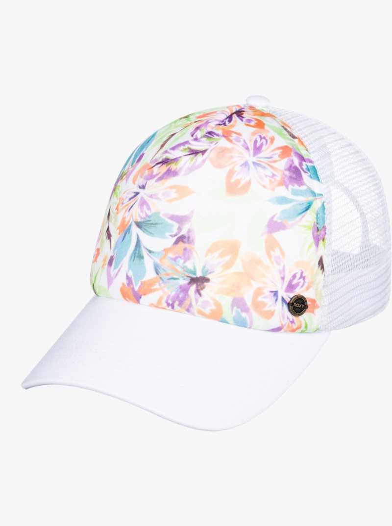 Chapeaux Roxy Beautiful Morning Trucker Femme Blanche | 159082UTV