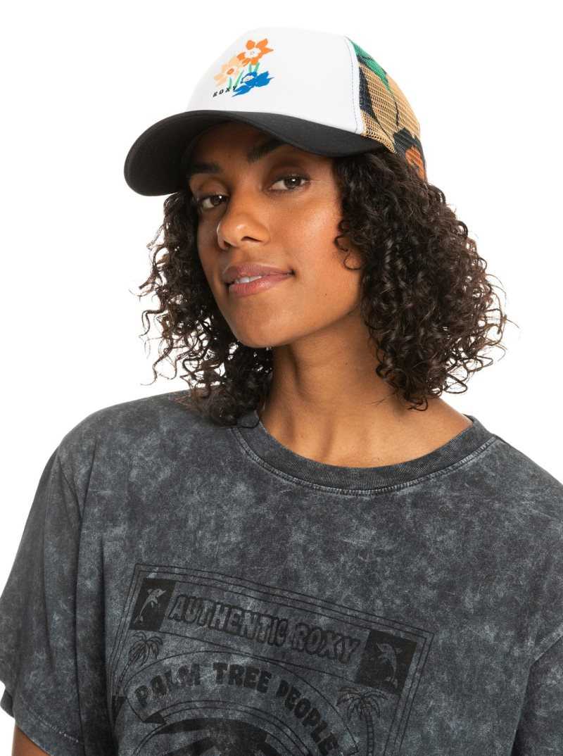 Chapeaux Roxy Donut Spain Trucker Femme Grise Foncé Fleur | 537081VQT