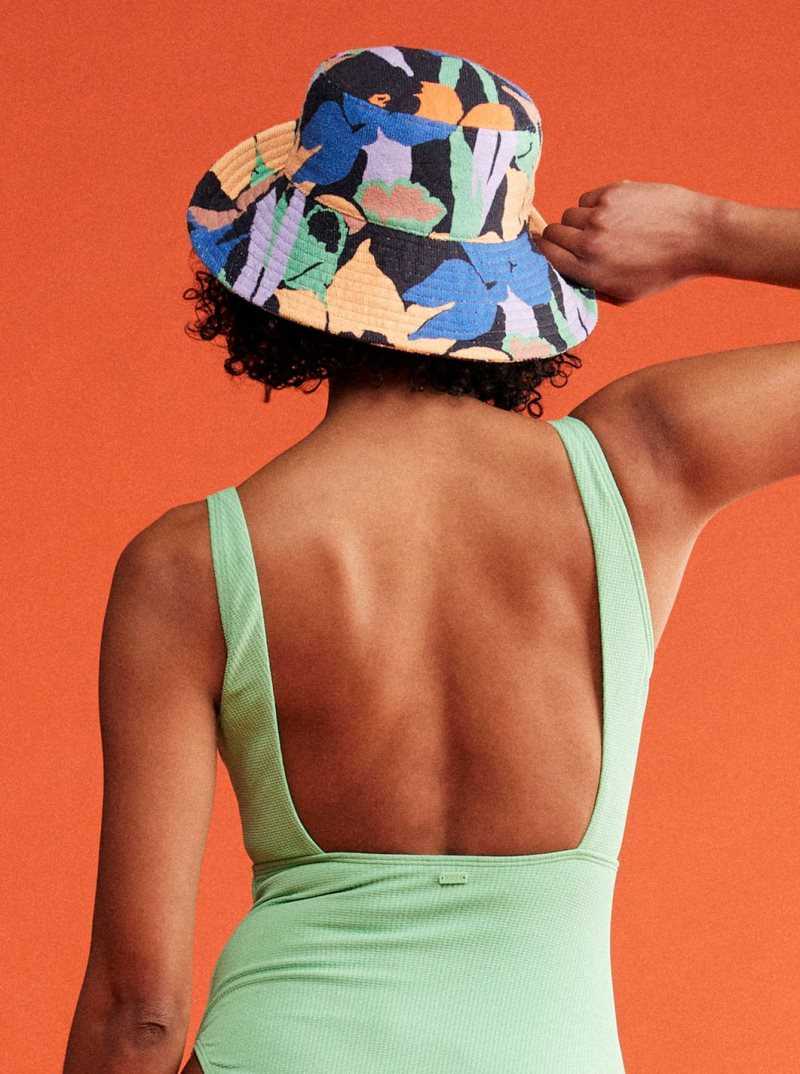 Chapeaux Roxy Mango Passion Bucket Femme Grise Foncé Fleur | 035924TAV