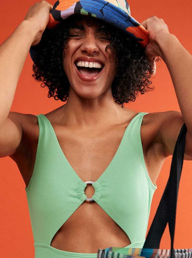 Chapeaux Roxy Mango Passion Bucket Femme Grise Foncé Fleur | 035924TAV