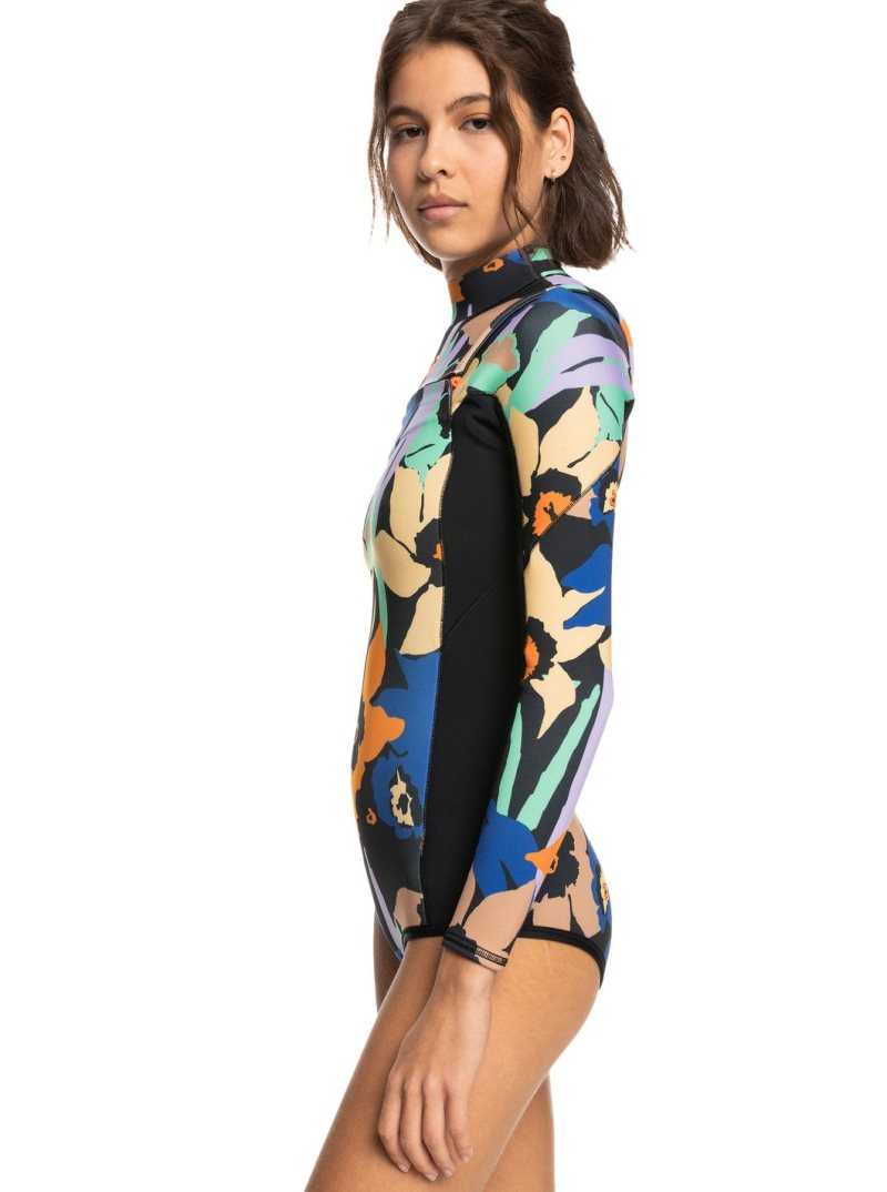 Combinaison En Néoprène Roxy 1.5mm Current Of Cool Long Sleeve Femme Grise Foncé | 428795GJF