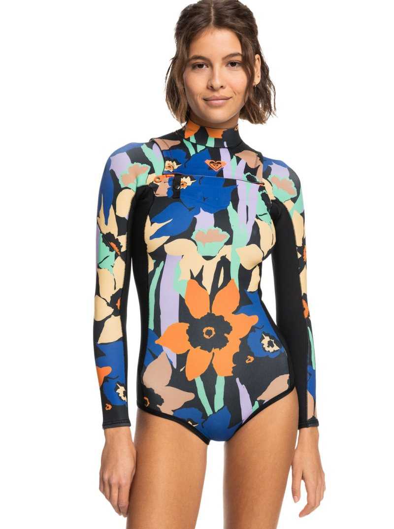 Combinaison En Néoprène Roxy 1.5mm Current Of Cool Long Sleeve Femme Grise Foncé | 428795GJF