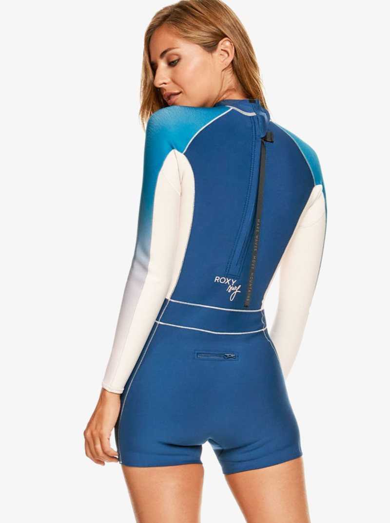 Combinaison En Néoprène Roxy 1.5mm Rise Long Sleeve Back Zip Femme Bleu | 623589VXQ