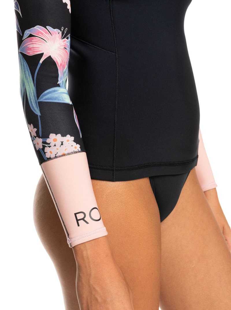 Combinaison En Néoprène Roxy 1mm Swell Series Long Sleeve Top Femme Grise Foncé | 750489EXI