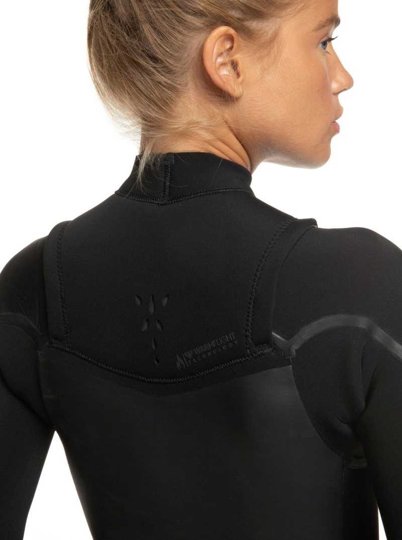 Combinaison En Néoprène Roxy 3/2mm Syncro Plus Chest Zip Femme Noir Noir | 795863ZHM