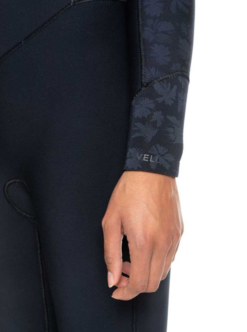 Combinaison En Néoprène Roxy 5/4/3mm Swell Series Back Zip Femme Noir | 906538DUE
