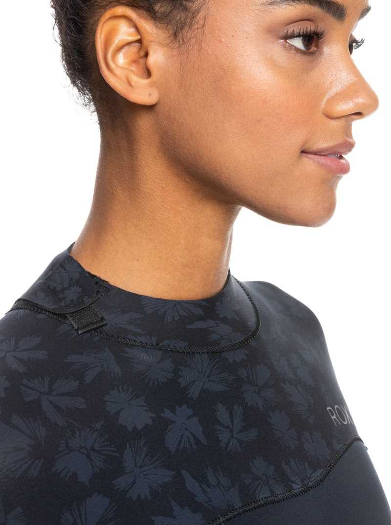 Combinaison En Néoprène Roxy 5/4/3mm Swell Series Back Zip Femme Noir | 906538DUE