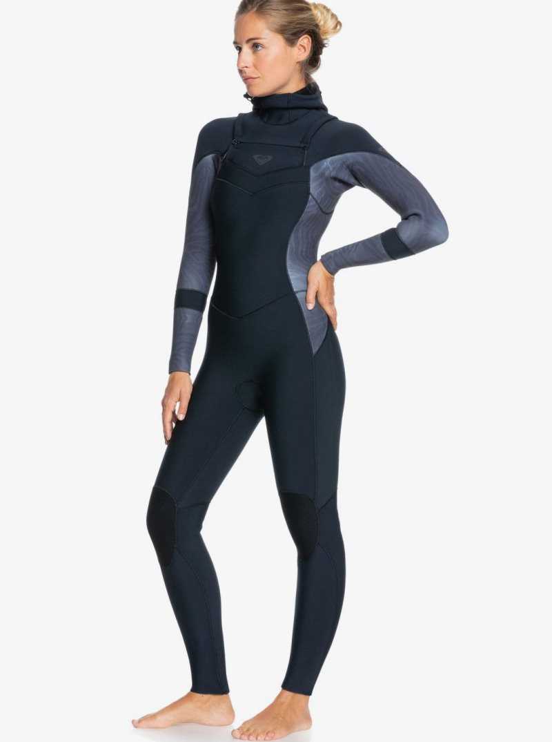 Combinaison En Néoprène Roxy 5/4/3mm Syncro GBS Encapuchonné L/SL Fullsuit Femme Noir | 498623KBO