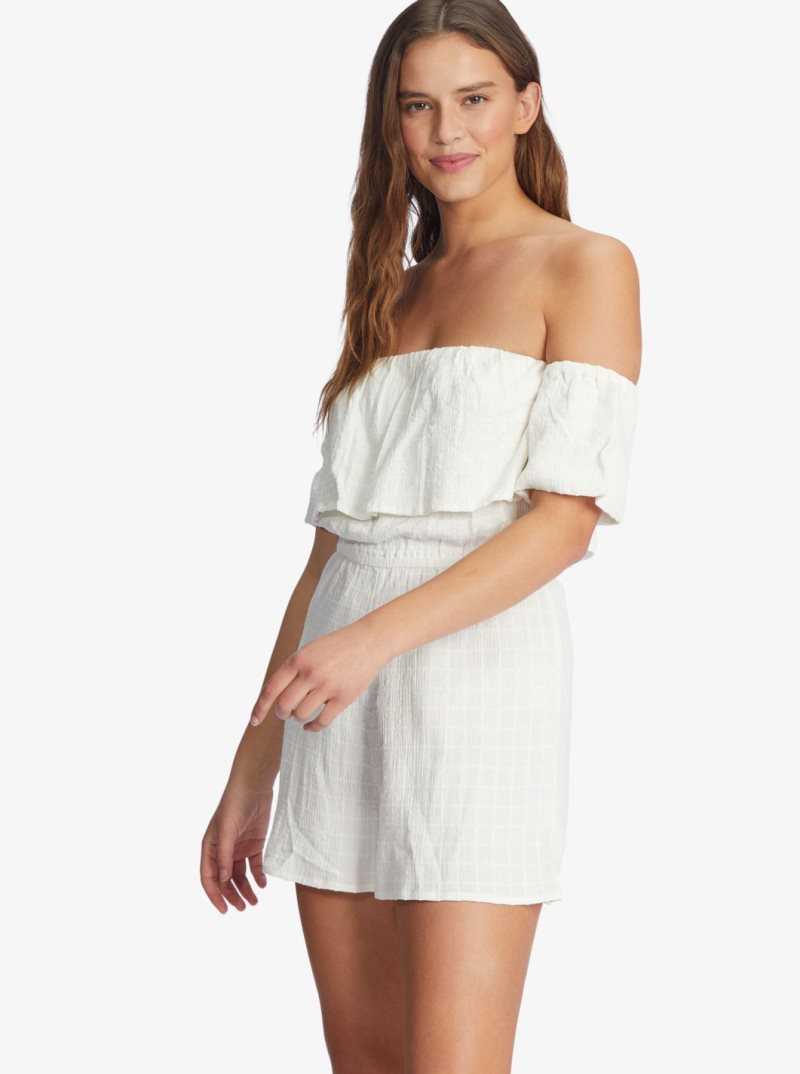 Combinaison Roxy Another Day Romper Femme Blanche | 056183MVD