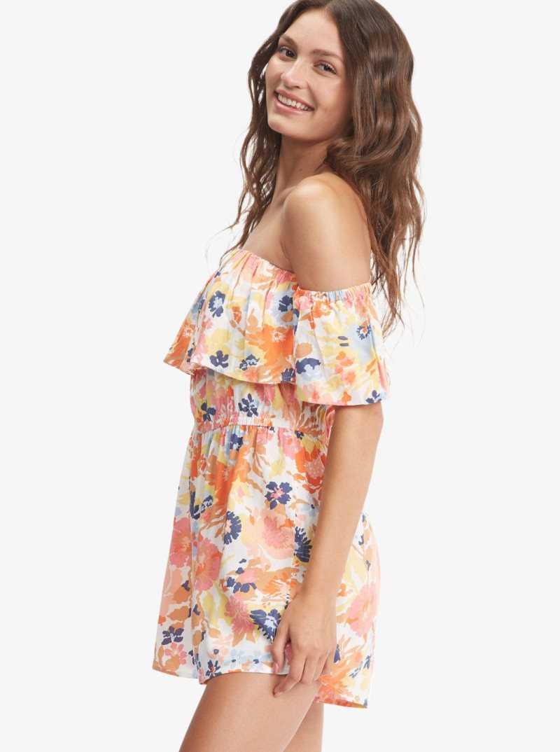 Combinaison Roxy Another Day Romper Femme Blanche | 206981OWE