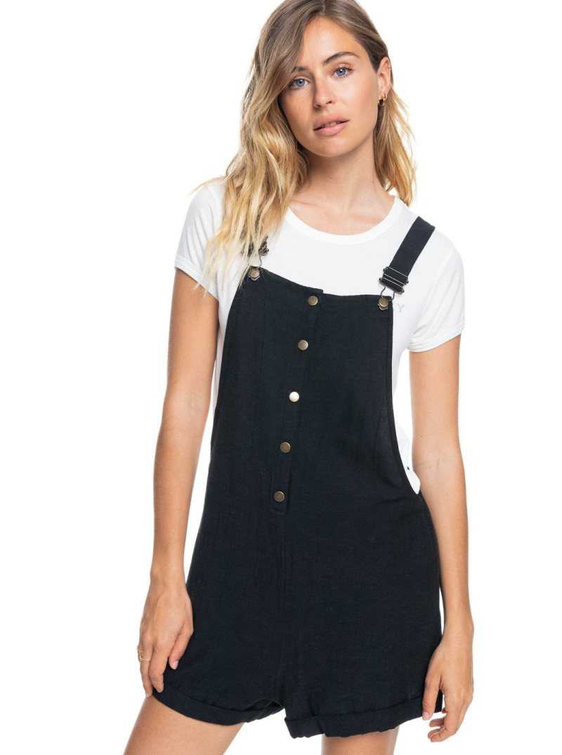 Combinaison Roxy Back To Goodbye Corta Overalls Femme Grise Foncé | 316720UCX